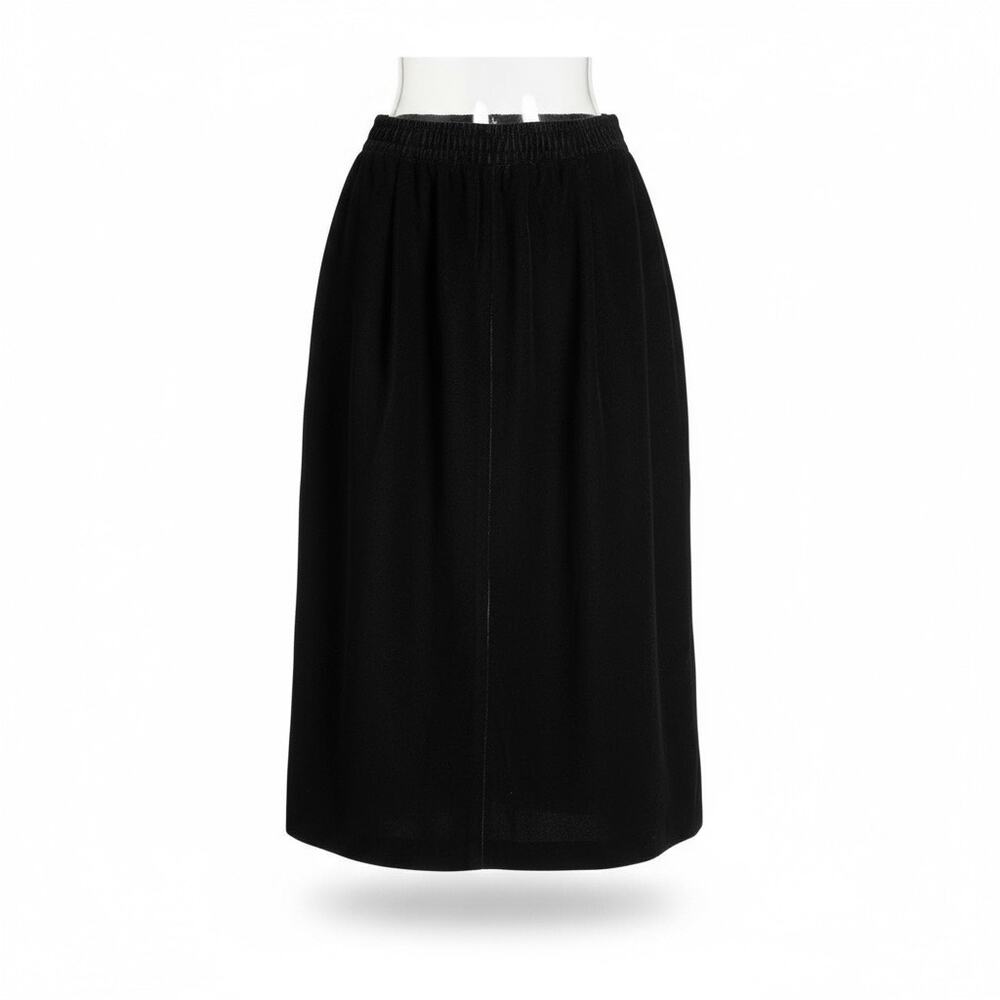 Tan Jay Petites Magic Moments Black Velvet Skirt Size 14P NWT Made USA